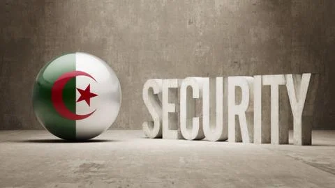 Algeria. Security Concept. Stock Illustration