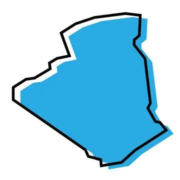 Algeria simplified vector map Stock Illustration