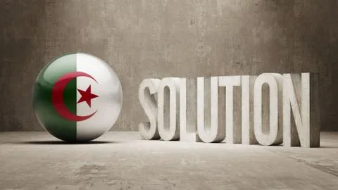 Algeria. Solution Concept. Stock Illustration