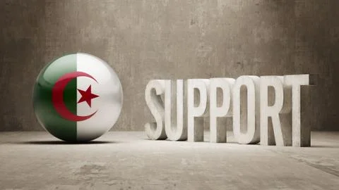 Algeria. Support Concept. Stock Illustration