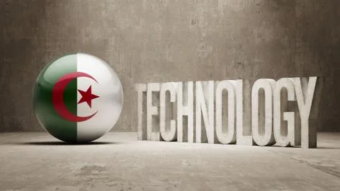 Algeria. Technology Concept. Stock Illustration