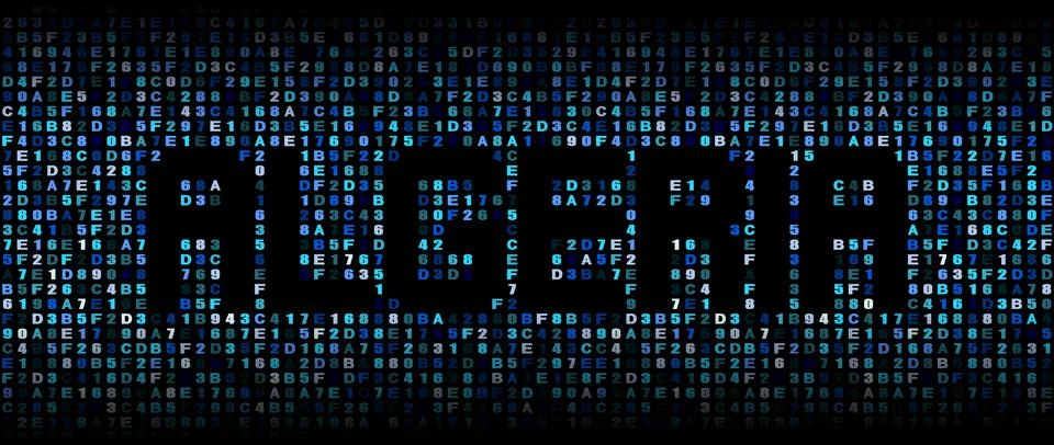 Algeria text on hex code illustration Stock Illustration