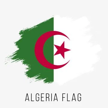 Algeria Vector Flag. Algeria Flag for Independence Day. Grunge Algeria Flag Stock Illustration