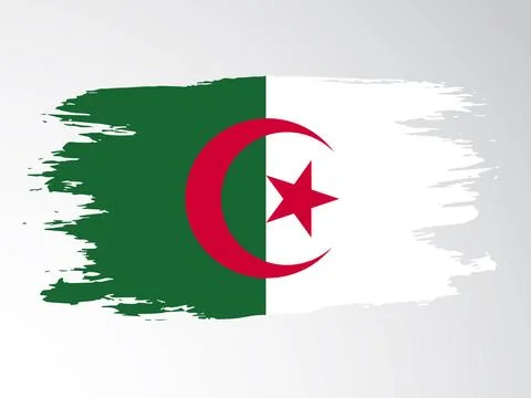 Algeria vector flag painted with a brush Stock Illustration
