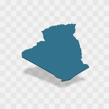 Algeria vector map silhouette Stock Illustration