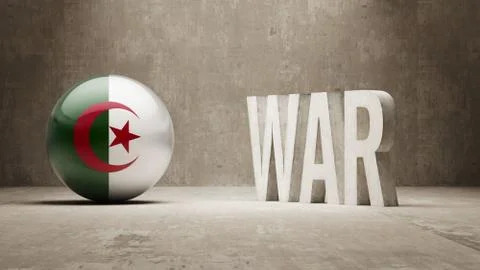 Algeria. War Concept. Stock Illustration