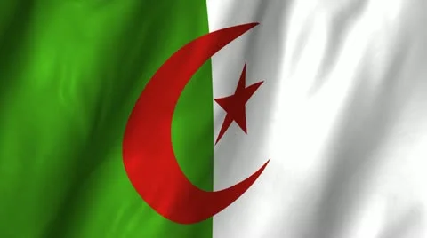 Algeria Waving Flag Stock Footage 12235826