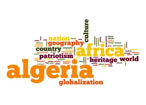 Algeria word cloud Stock-Illustration