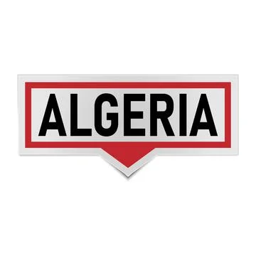 Algeria word on a speech bubble- vector illustration Stock Illustration