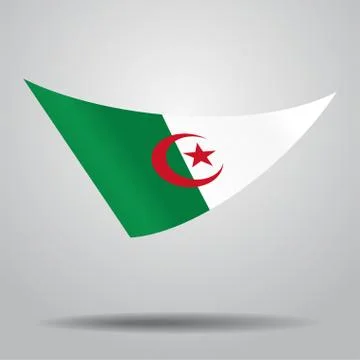 Algerian flag background. Vector illustration. Stock Illustration