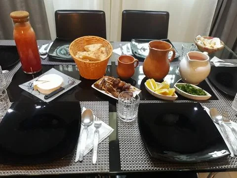Algerian iftar table Stock Photos