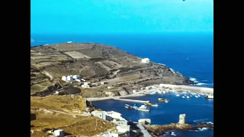 ALGHERO, ITALY 1974: View of sea and rocky coast in Alghero 5 Stock Footage 133245853
