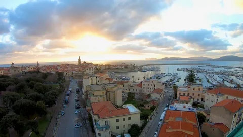 Alghero -  Sardinian at Sunset time  - Time lapse Video stock 126864816