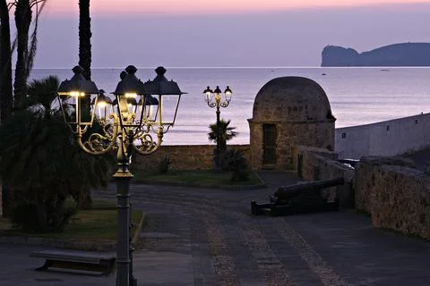 Alghero sunset Stock Photos
