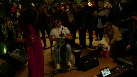 Algiers, Algeria - 04/06/2024: Performance at Sofia Park during Ramadan on Vídeo Stock 280532504
