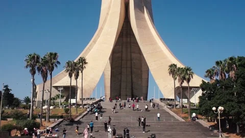 Algiers Monument Tilt Stock Footage 162317271