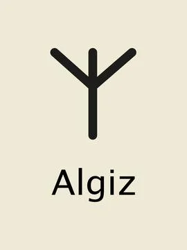 Algiz Rune Stock Illustration