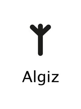 Algiz Runes Illustrazione stock