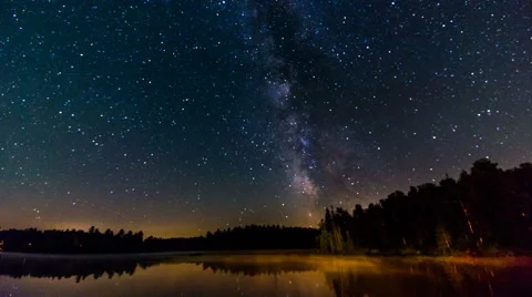 Algonquin Provincial Park , Canada, Timelapse  - The Milky Way Stock Footage 64948764