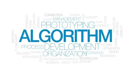 Algorithm animated word cloud, text design animation. Kinetic typography. Video stock 80206996