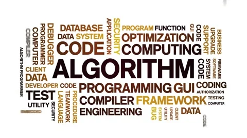 Algorithm animated word cloud,animation text kinetic typography seamless loop. 動画素材 190254129