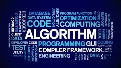 Algorithm animated word cloud,animation text kinetic typography seamless loop. 動画素材 190261293