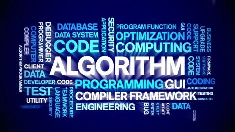 Algorithm animated word cloud,animation ... | Stock Video | Pond5