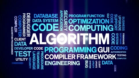 Algorithm animated word cloud,animation ... | Stock Video | Pond5