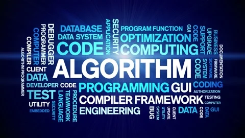 Algorithm animated word cloud,animation ... | Stock Video | Pond5