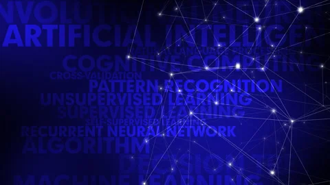 Algorithm for artificial intelligence exploring connected lines of chatbot Stock Footage 270431486