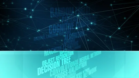 Algorithm background of artificial intelligence deep learning and machine Stock Footage 270725144