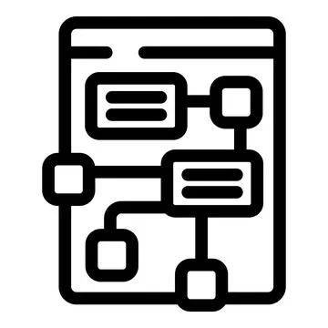 Algorithm being developed on tablet by software developer イラスト素材