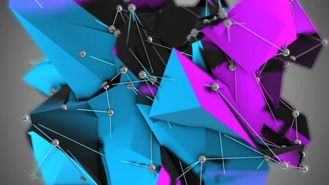 Algorithm Big data and cloud computing organic shape generation Stock Footage 114851386