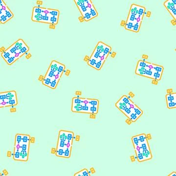 Algorithm big data vector seamless pattern 스톡 일러스트