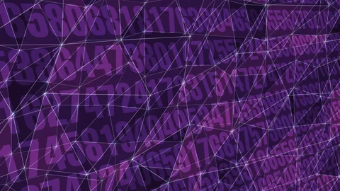 Algorithm for counting and calculating connected lines in numerical data Stock Footage 271175035