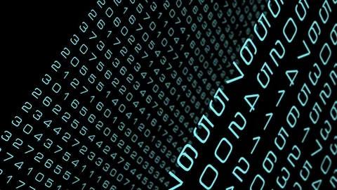 Algorithm data processing, digital cyber attack Stock Footage 93264878