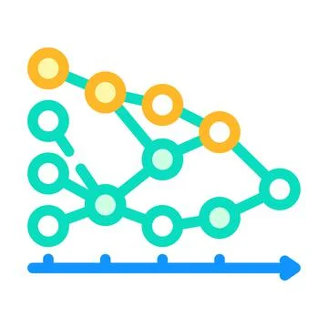 Algorithm data science color icon vector illustration 스톡 일러스트