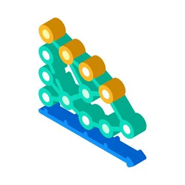 Algorithm data science isometric icon vector illustration 스톡 일러스트