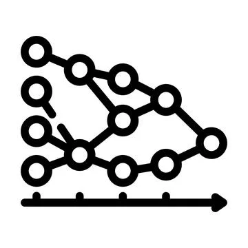 Algorithm data science line icon vector illustration イラスト素材