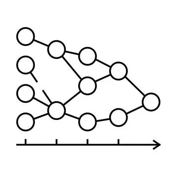 Algorithm data science line icon vector illustration 스톡 일러스트