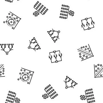 Algorithm data technology ai seamless pattern vector Stockillustratie