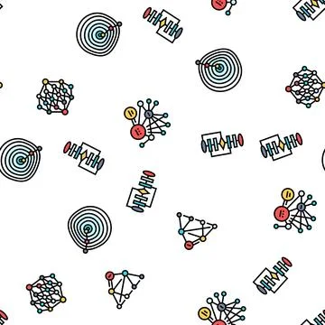 Algorithm data technology ai seamless pattern vector Stockillustratie