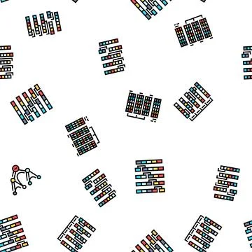 Algorithm data technology ai seamless pattern vector イラスト素材