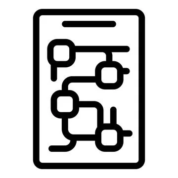 Algorithm development showing on tablet screen Stockillustratie