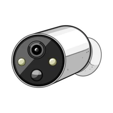 Algorithm facial recognition camera cartoon vector illustration イラスト素材