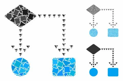 Algorithm flowchart Composition Icon of Tremulant Elements Stock Illustration