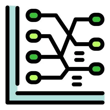 Algorithm flowchart depicting complex data processing and analysis 스톡 일러스트