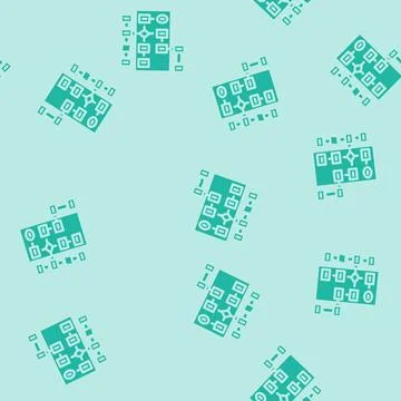 Algorithm flowchart machine learning glyph vector seamless pattern イラスト素材