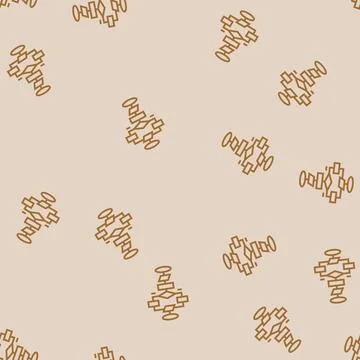 Algorithm flowchart machine learning line seamless pattern Stock Illustration