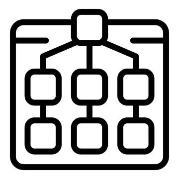 Algorithm flowchart representing data processing structure on tablet screen Stock Illustration